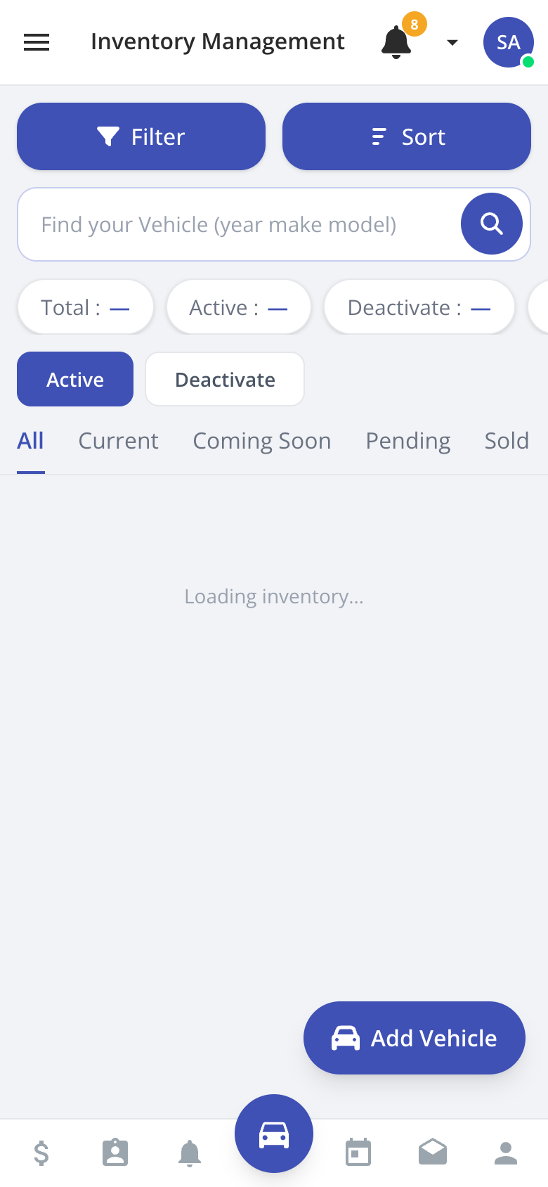 LotOS phone app inventory list
